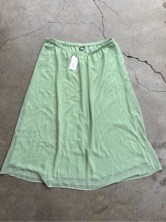 a new day Dresses & Skirts - NWT A New Day Light Mint A-Line Skirt with Elastic Waist and Sheer Overlay XXL